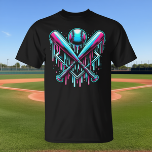 Camiseta de béisbol con diseño de bates cruzados y pelota para jugadores y aficionados - Product Image 3