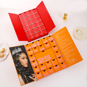 Boîte à tiroirs colorée pour emballage surprise, emballage <span class=keywords><strong>beauté</strong></span>, <span class=keywords><strong>calendrier</strong></span> de l'avent de Noël personnalisé en carton pour cosmétiques et produits de <span class=keywords><strong>beauté</strong></span>, livraison en 25 jours - Product Image 2
