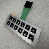 Papan Tombol Membran Remote Control, Sakelar Sentuh Taktil, LED Backlit, Pemasangan PCB, Perekat 3M467, Warna Kustom Perak Tembaga