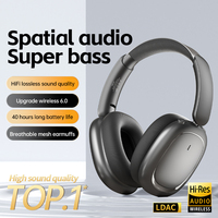Cuffie Stereo HiFi Wireless con Cancellazione del Rumore ANC, Microfono Personalizzabile OEM, Design Leggero in Metallo, Impermeabili IPX4 5.5