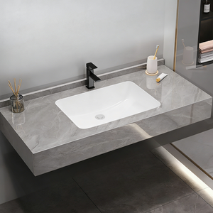 Fabricant professionnel de lavabos suspendus au mur, design minimaliste, lavabo de salle de bain, <span class=keywords><strong>surface</strong></span> lisse, anti-humidité - Product Image 2