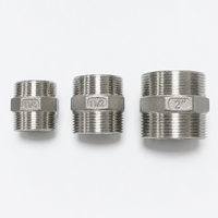 Raccord en T réducteur femelle en acier inoxydable 304 BSPP BSPT, 1-1/4 à 2 pouces, moulé par investissement, poli, raccord de tuyauterie 3 voies