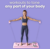 Planche de Pilates multifonctionnelle 8 en 1 Barre de poussée portable Ultimate Pilates Exercise Board Resistance Band Combination Gym