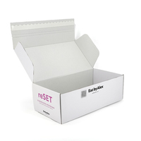 Caja de Envío de Cartón Kraft Marrón Reciclable con Tira Adhesiva Desprendible Personalizada, Caja de Correo, Embalaje con Impresión a Cuatro Colores y Recubrimiento UV Plano