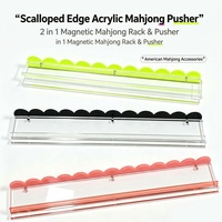 Support de Mahjong en Acrylique Haute Transparence avec 4 Ensembles de Tuiles Magnétiques Classiques