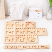 Numéro en bois Comptage Peg Board Matériaux mathématiques en bois Montessori Mathématiques et chiffres pour les enfants