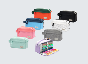 Astuccio per Cancelleria Scolastica all'Ingrosso, Design Minimalista, in Tessuto Oxford con Cerniera e Manico, Grande Capacità - Product Image 4