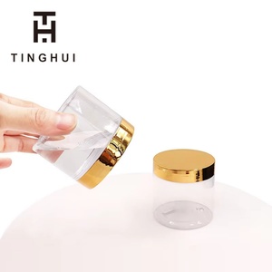 Hot Selling 100ml 150ml 200ml PET Plastic Round Food Storage <b>Jars</b> with Screw Top Lid for Body Cream Deodorant Containers - Product Image 1