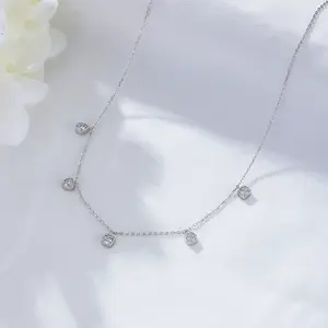 Mode S925 Sterling Zilver Geometrische Choker Ketting Vergulde Fijne Sieraden Ketting Voor Vrouwen Cadeau Feest Trendy