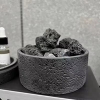 En gros, Pot diffuseur en ciment texturé avec couvercle, Kit diffuseur à bâtonnets avec pierre de cristal de roche naturelle parfumée, Meilleur parfum d'ambiance Wabi