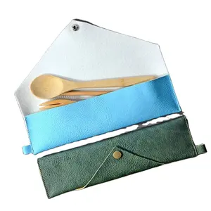 Портативная сумка для столовых приборов, дорожный мешочек из искусственной кожи для пикника, кухни, ножей, палочек, вилок, ложек