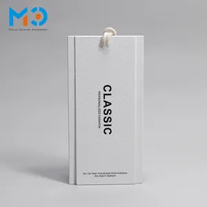 Op Maat Bedrukt Logo Luxe Hangende Labels Kledinglabels, Fabriek Aanpassen Hang Tag String Kledingstuk Swing Hangtags