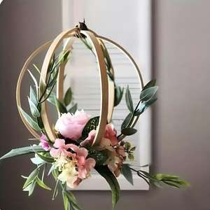 Juego de 20 coronas de bambú estilo Berlín, artesanía de bambú natural para decoraciones de boda DIY - Product Image 5