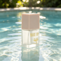 Flacon de fond de teint liquide OEM en verre carré avec impression sérigraphique, flacon cosmétique vide rechargeable avec bouchon