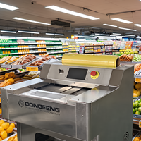 Machine d'emballage automatique de barquettes de viande de qualité alimentaire pour supermarchés, emballage de barquettes de bœuf, de porc et de poisson