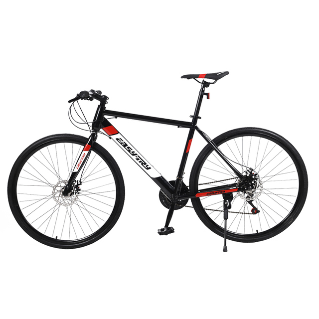 China Factory Racing Gravel Bike New Style 700C*35C Tire Disc Brake Road Bike with 21 Speed Steel Fork