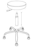 Chaise ESD en mousse réglable et antistatique: idéale pour les salles blanches et les laboratoires.