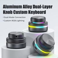 Teclado Inalámbrico RGB de Aluminio con 1 Perilla, Programable, con Macros Personalizables, Teclado Numérico de Doble Capa, Mini Teclado Inteligente para Computadora