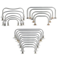 Cadres de sacs Doctor Purse en tube d'aluminium léger, avec poignée en aluminium, disponibles en 5.5/6/7/7.5/8/10 pouces, pour la fabrication de sacs et pochettes
