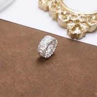 Bague Modulaire Détachable en Argent Sterling 925, Motif Nid d'Abeille Brossé à la Main, Pavé Hexagonal de Zircon Cubique, Bague Zigzag Pavé pour Femme