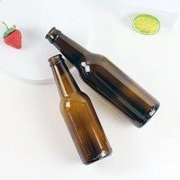 Botol Bir Kaca Amber dalam Berbagai Ukuran (250ml-750ml) dengan Tutup Mahkota Model Diffuser Cetak Sablon 32 Asal Shandong Kemasan