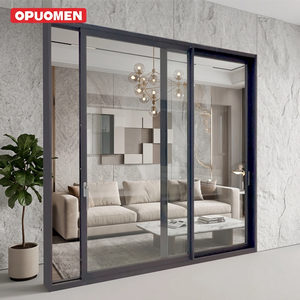 Modern Exterior Concealed Pocket Slide <strong>Doors</strong> Large Double Tempered Aluminum <strong>Patio</strong> <strong>Door</strong> Hidden Glass <strong>Security</strong> Stacking Sliding - Product Image 1
