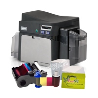 Imprimante de cartes holographiques Fargo DTC4250e simple ou double face, 300 dpi, pour cartes plastiques PVC NFC, transfert thermique