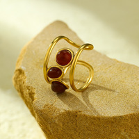 Bague de mariage pour femme Fanke en acier inoxydable, best-seller, de niche, haut de gamme, multicolore turquoise, style simple et épuré
