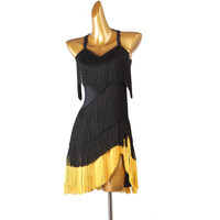 Robe de danse latine sans dos standard 2026 pour femmes - Tenue professionnelle pour la pratique et la compétition