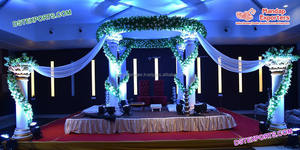 Mandap Dorado Único para Bodas a Bajo Costo, Mandap de FRP con Aspecto de Madera Inspirador para Bodas, Maravilloso Obra Maestra de Mandap para Bodas en EE. UU. - Product Image 6