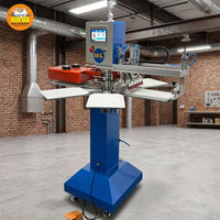 Máquina de Impresión Automática de Serigrafía para Camisetas, 1 Color, 6 Estaciones, para Impresión de Logotipos en Camisetas, Bolsas y Guantes de Algodón No Tejido