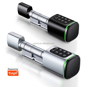 Aplikasi Tuya kata sandi <span class=keywords><strong>Digital</strong></span> kartu Mechanicak kunci cerdas kunci silinder pintar untuk kamar tidur pintu depan - Product Image 5