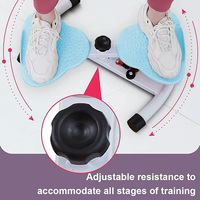Plateforme d'exercice silencieuse à double pédale pour la taille, disque de torsion pour la taille, planche d'équilibre en ABS+Acier, unisexe