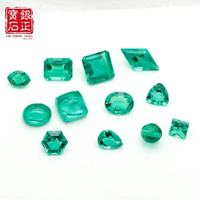Esmeraldas Colombianas Hidrotermales Cultivadas en Laboratorio, Color Verde Intenso, Corte Mixto, Piedras Sueltas con Certificado AGL para Joyería, Venta al Por Mayor