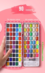 Tốt Nhất Xách Tay Aquarelle Màu Nước Sơn Thiết Lập Màu Nước Nghệ Thuật Vẽ Tranh Cho Móng Tay, Nguồn Cung Cấp Nghệ Thuật Màu Nước Cho Tự Làm Thủ Công - Product Image 5
