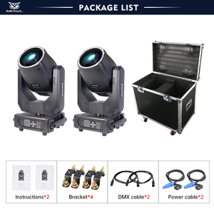 Mowl <span class=keywords><strong>New</strong></span> mini 230 W 7R chùm 230 W DMX Sharpy di chuyển đầu ánh sáng 2 gói với 2in1 chuyến bay con trường hợp đóng gói - Product Image 2