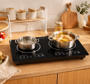 Cocina Portátil de un Solo Quemador con Cubierta de Vidrio Templado, Eficiente Energéticamente, Clase A++, Multifuncional, de Alta Potencia para Exteriores - Product Image 1