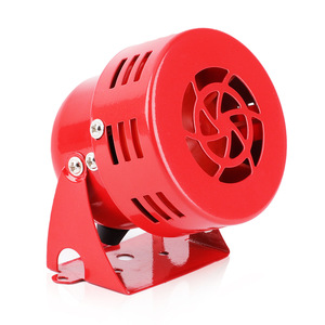 แตรลมรถยนต์ 12V สีแดง พร้อมเสียงเตือน สำหรับติดตั้งเพิ่มเติม วัสดุเหล็ก - Product Image 1