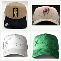 Casquettes de baseball vintage hip-hop de haute qualité en gros, broderie strass, styles variés, en coton, streetwear, protection solaire extérieure