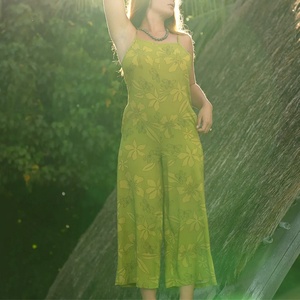 Combinaison sans dos de haute qualité à imprimé hawaïen pour femmes, combinaison sur mesure en coton 100% lawn, combinaison une pièce - Product Image 1