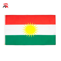 Drapeau du Kurdistan de haute qualité, personnalisé, 3*5 pieds, drapeau national, polyester, 90*150 cm, pour décorations