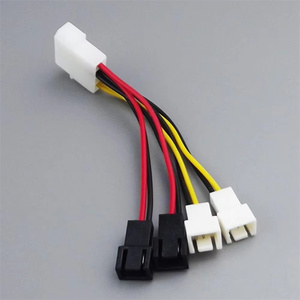 Kabel kipas pendingin komputer, 12V * 2/5V * 2 kabel 4Pin Molex ke 3Pin konektor adaptor casing komputer tali pengaman - Product Image 2