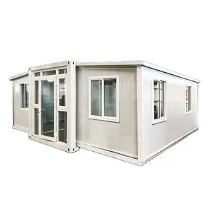 Double wing type folding container house made in China is used in housing construction