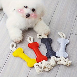 Juguetes para Perros con Forma de Hueso al por Mayor, Juguetes Interactivos de Cuerda de Algodón Duraderos para Perros, Juguetes de Fieltro a Granel para Mascotas de Razas Pequeñas y Medianas - Product Image 6