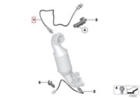 Sonde d'oxygène post-catalyseur pour moteur BMW B58, référence OE 11787576673, sonde lambda chauffée, montage direct, moniteur catalytique aval