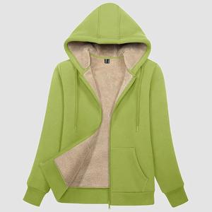 เสื้อฮู้ดครอปแขนยาวผ้าฝ้ายสำหรับผู้หญิง ปี 2026 ขายส่ง เสื้อแทรคสูทออกกำลังกายแบบเรียบง่าย รับสกรีนโลโก้ตามสั่ง - Product Image 3