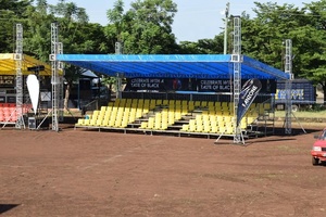 Gradas de estadio de fútbol para espectáculo de coches de 8 filas, andamio, tribuna, membrana de auditorio, estructura de techo, Tribuna exterior, asientos - Product Image 3