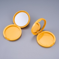 Boîte de rangement ronde personnalisée en gros pour poudre compacte colorée avec miroir, boîte à cils circulaire à 1 couche