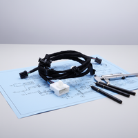 Harness Kabel Interior Otomotif dengan Pita Felt, Konektor Multi-Pin - Perakitan Kabel Peredam Kebisingan untuk Sistem Pintu Mobil