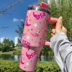 รองเท้าม้า22สีแบบกำหนดเองรองเท้าบูทคาวบอยตะวันตกทัมเบลอร์สแตนเลส40ออนซ์แก้วน้ำลายแม่ดอกไม้ฮาโลวีน - Product Image 1